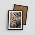 Plakat w ramie 30x40 - Sukulentowa Prostota - sukulenty, zielone liście - rama czarna