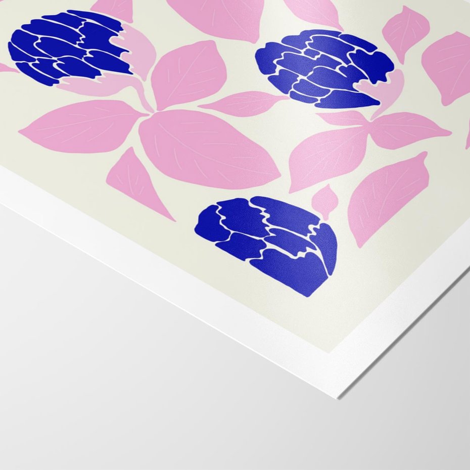 Plakat bez ramy 40x50 - Impresje deszczu - nowoczesna kompozycja, kwiaty