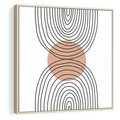 Obraz w ramie 50x50 - Przenikające Widzenia - półkola, koło - rama drewno