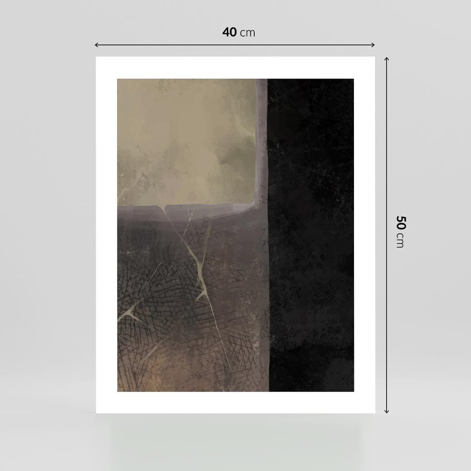 Plakat bez ramy 40x50 - Kształty Urywane - mroczny plakat, nowoczesne wnętrza