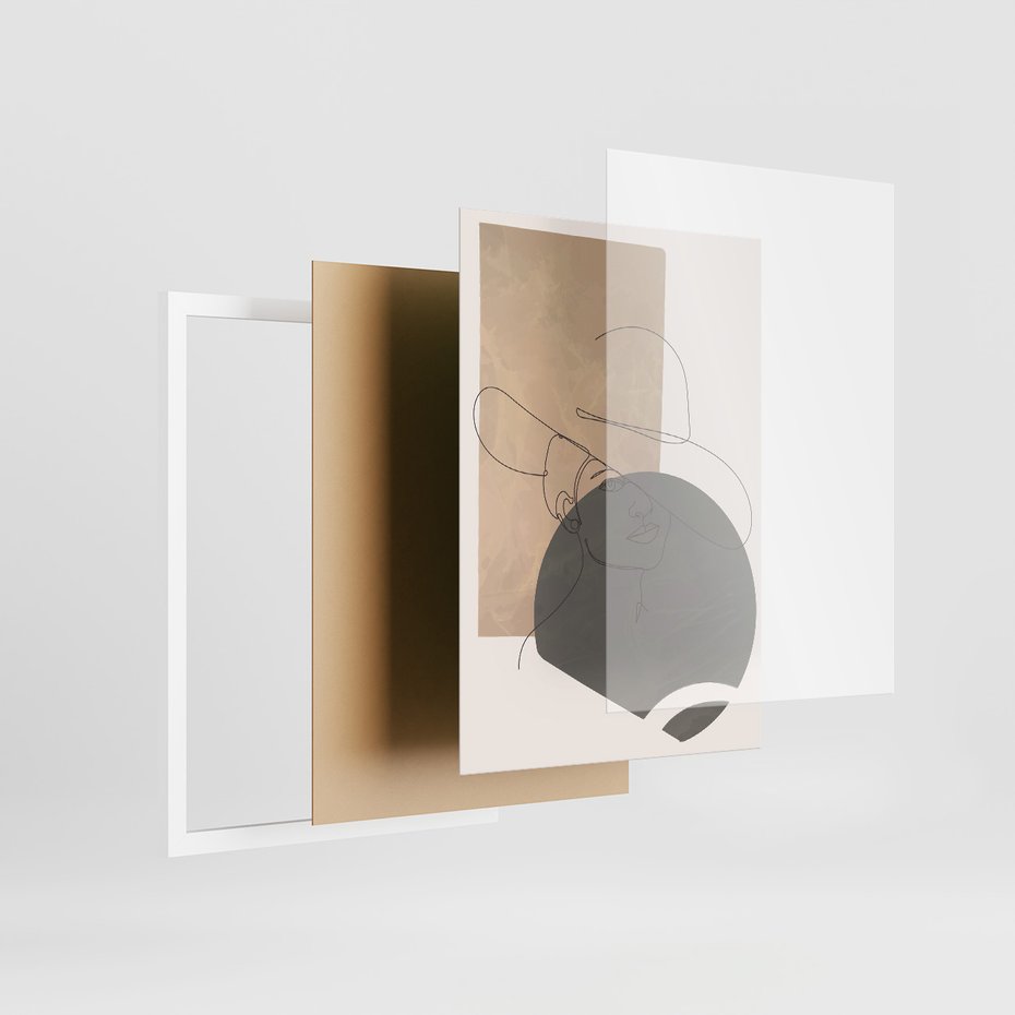 Zestaw obrazy w ramie 30x40 galeria - Kobiety, plakaty, boho - rama biała