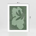 Plakat bez ramy 30x40 - Kształty Zieleni - abstrakcyjny kształt, zielony plakat