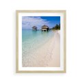 Plakat w ramie 40x50 - Rajski klimat plaży tropikalnej - plaża, tropiki - rama drewno