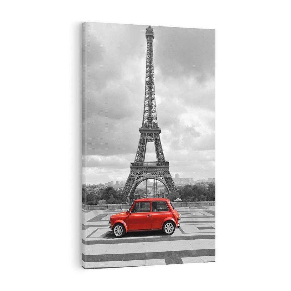 Obraz na płótnie 50x70 - Paryż z wieżą Eiffla w tle - Paryż, Eiffla