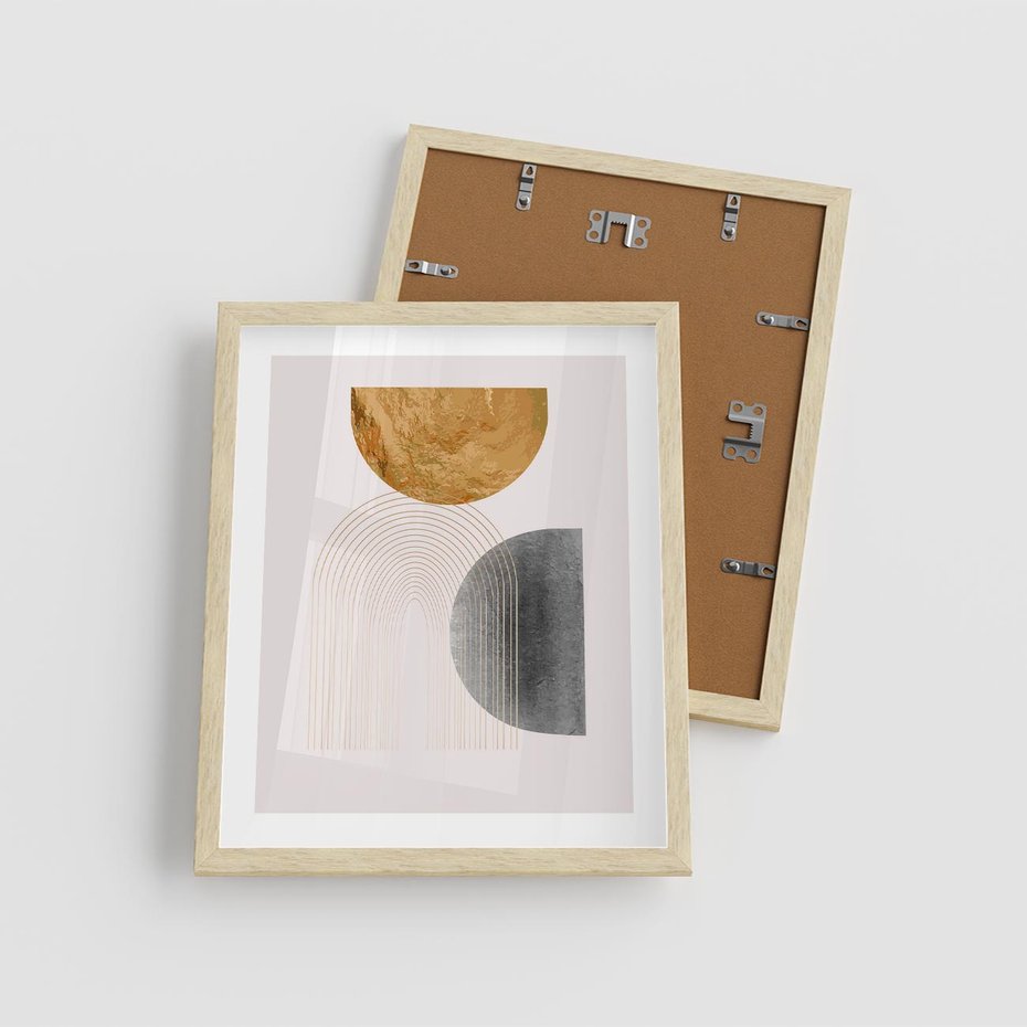 Plakat w ramie 40x50 - Nowoczesna Sztuka Geometrii - nowoczesna sztuka, modern - rama drewno