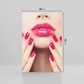 Obraz na płótnie 50x70 - Wyrażenie Piękna - paznokcie, usta