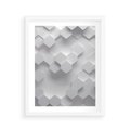 Plakat w ramie 40x50 - Kreatywna Forma - geometryczny, 3D - rama biała