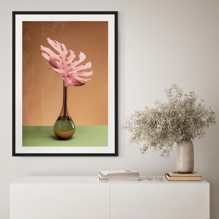 Plakat bez ramy 50x70 - Wyjątkowy monstera - monstera, liść