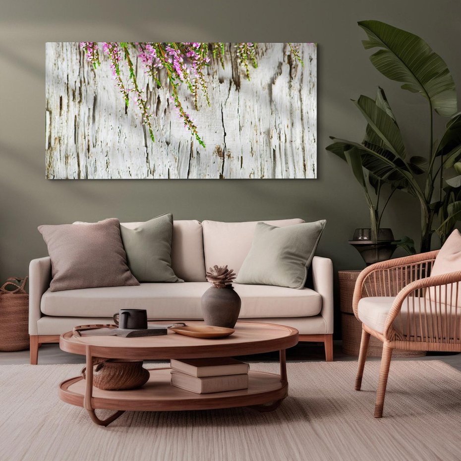 Obraz na płótnie 120x60 - Fioletowe Wrzosy - wrzosy, fiolet