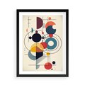 Plakat w ramie 50x70 - Rozbijające Barwne Granice - abstrakcyjna geometryczna kompozycja, koła linie - rama czarna