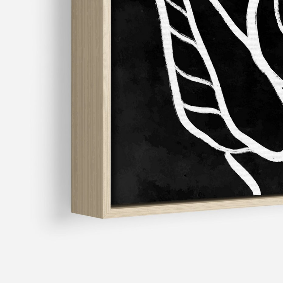 Obraz w ramie 50x70 - Lustrzane Odbicie - mroczna sztuka, minimalizm - rama drewno