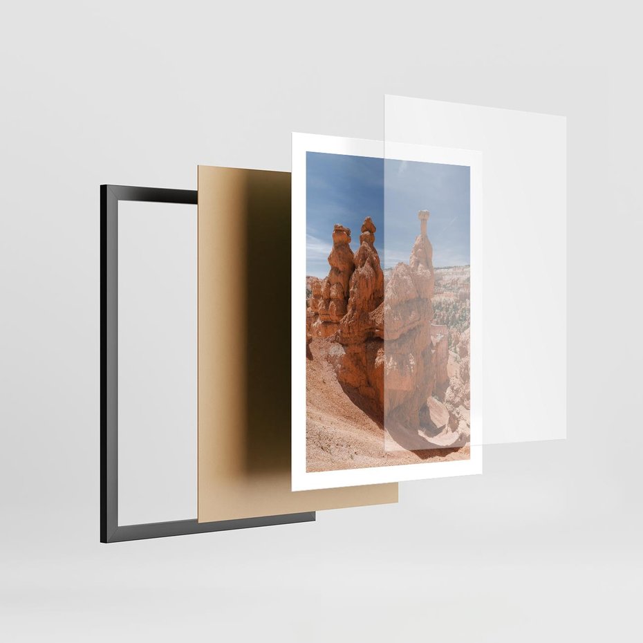 Plakat w ramie 50x70 - Spektakularne Formacje Naturalne - kanion, pustynia - rama czarna