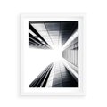 Plakat w ramie 40x50 - Architektura o Prostych Formach - architektura, proste formy - rama biała