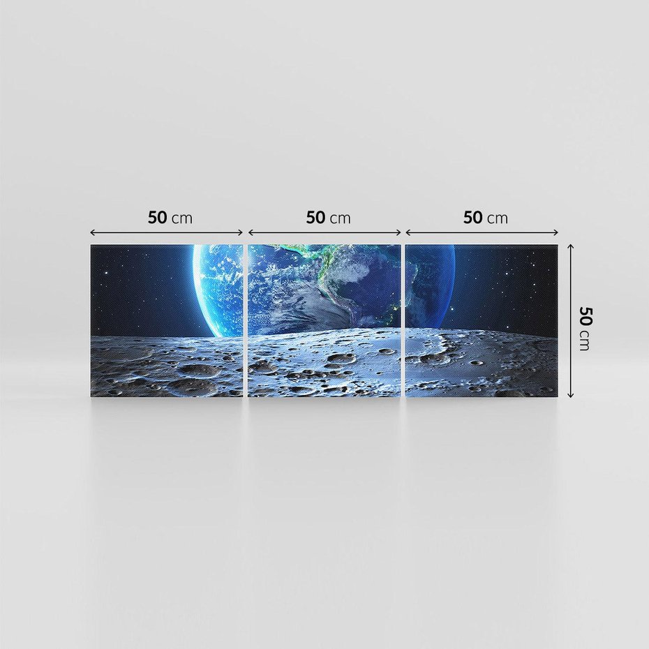 Obraz na płótnie 150x50 - Mistrzowskie spojrzenie na Ziemię - ziemia, kosmos
