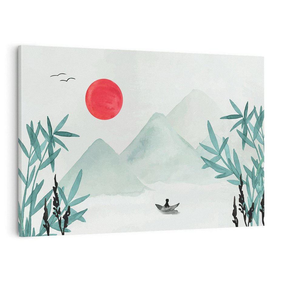 Obraz na płótnie 120x80 - Zaklęte Wzgórza - krajobraz, japonia