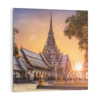 Obraz na płótnie 40x40 - Klasztor: Spokój Wschodnich Przestrzeni - klasztor, Azja