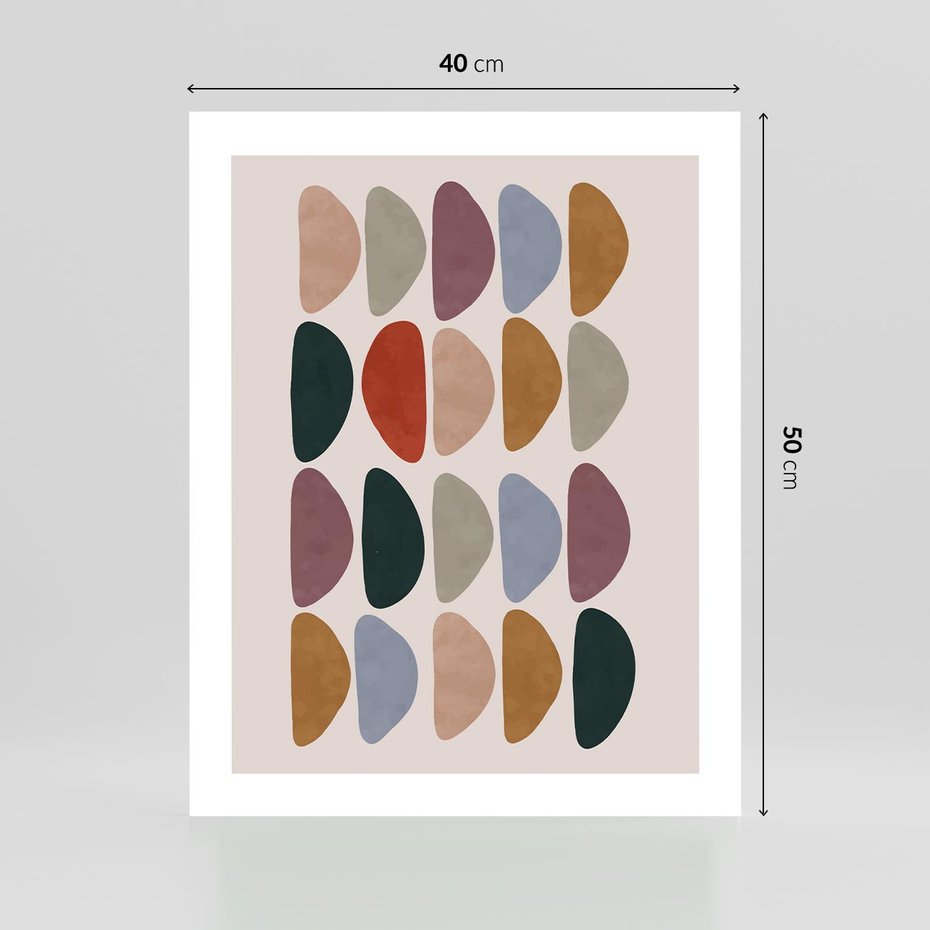 Plakat bez ramy 40x50 - Granice Boho - abstrakcyjny obraz, geometryczna kompozycja