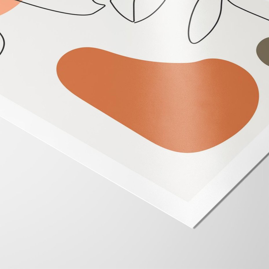 Plakat bez ramy 50x70 - Twarz w Geometrycznym Stylu - nowoczesny obraz, grafika