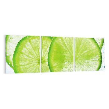 Obraz na płótnie 150x50 - Soczyste limonki - limonki, owoce