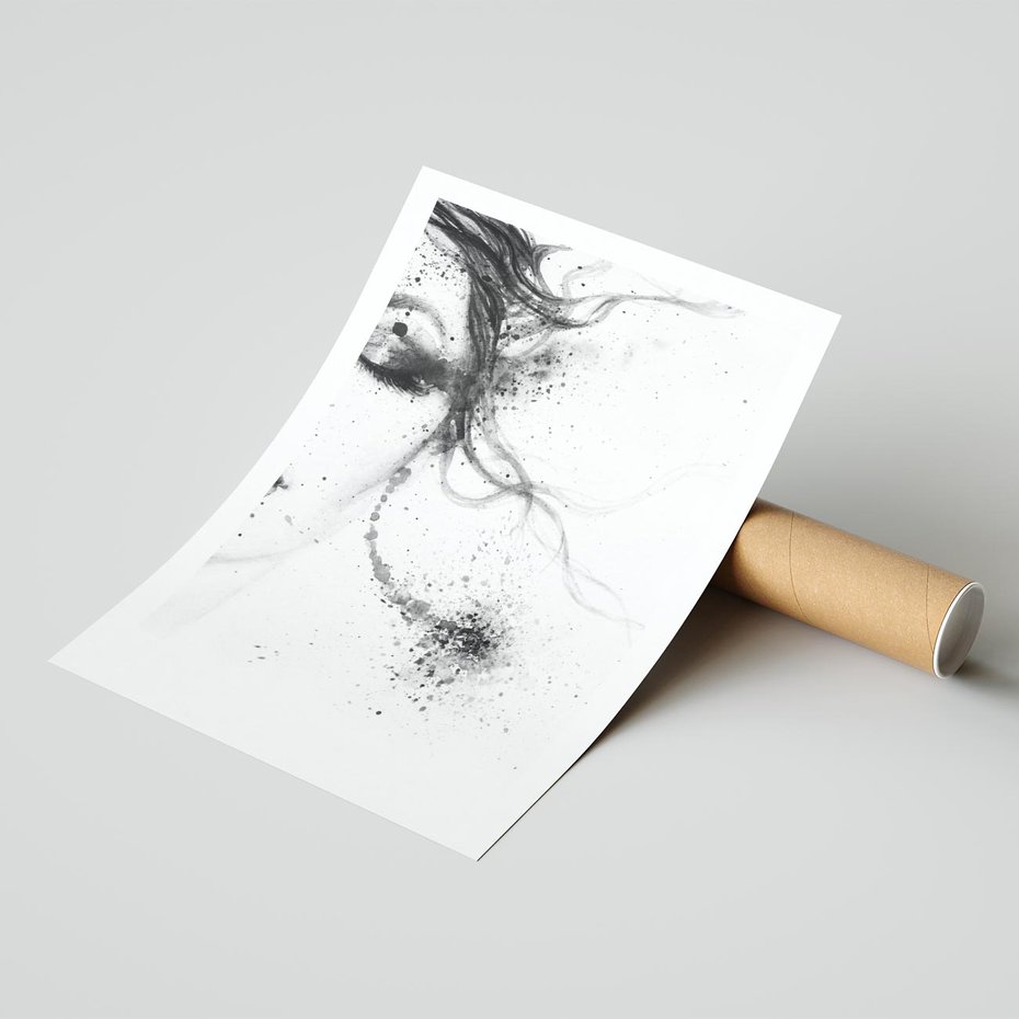 Plakat bez ramy 21x30 - Eksplozja Kolorów - akwarela, abstrakcja