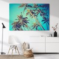 Obraz na płótnie 120x80 - Tropikalne palmy w krainie słonecznych wakacji - palmy, tropiki