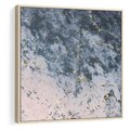 Obraz w ramie 80x80 - Elegancja i Wyrafinowanie - marmur, złoto - rama drewno