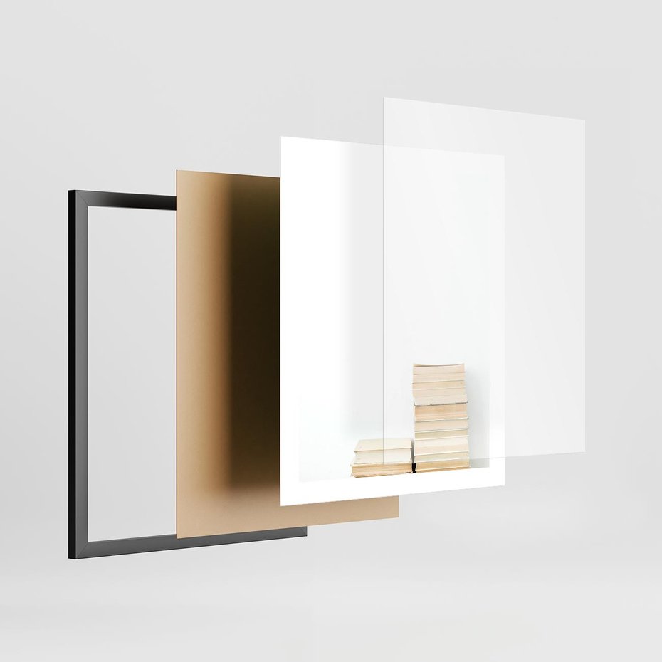 Plakat w ramie 40x50 - Estetyka Literatury - stos książek, minimalistyczna kompozycja - rama czarna