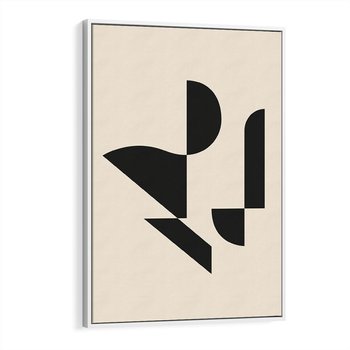 Obraz w ramie 50x70 - Rozkwitająca Abstrakcja - abstrakcyjne geometryczne kształty, minimalizm - rama biała