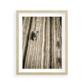Plakat w ramie 40x50 - Sepia na Polu - kombajn, pole - rama drewno