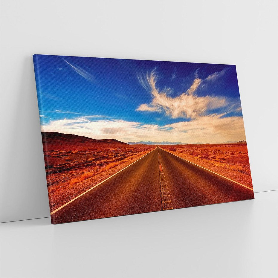 Obraz na płótnie 100x70 - Przygoda na pustynnej drodze - droga, pustynia