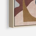 Obraz w ramie 50x50 - Opowieść szepczących pędzli - abstrakcyjne plamy, kształty - rama drewno