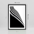 Plakat w ramie 50x70 - Architektoniczna Fala - architektura, falowany budynek - rama czarna