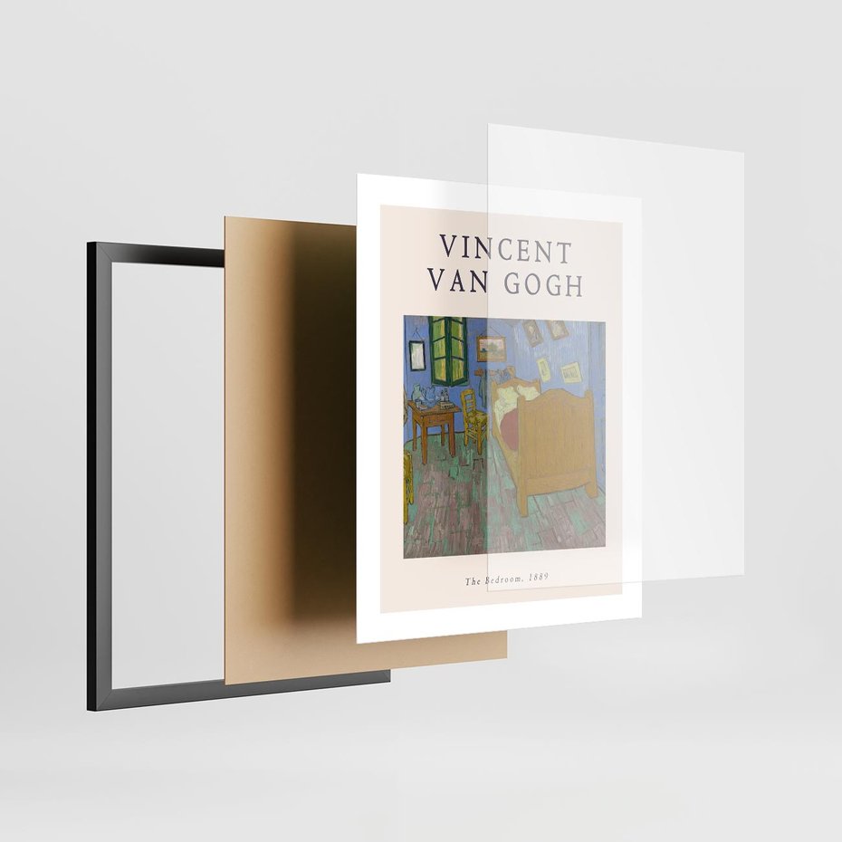 Plakat w ramie 40x50 - Reprodukcja van Gogha - vincent van gogh, reprodukcja - rama czarna