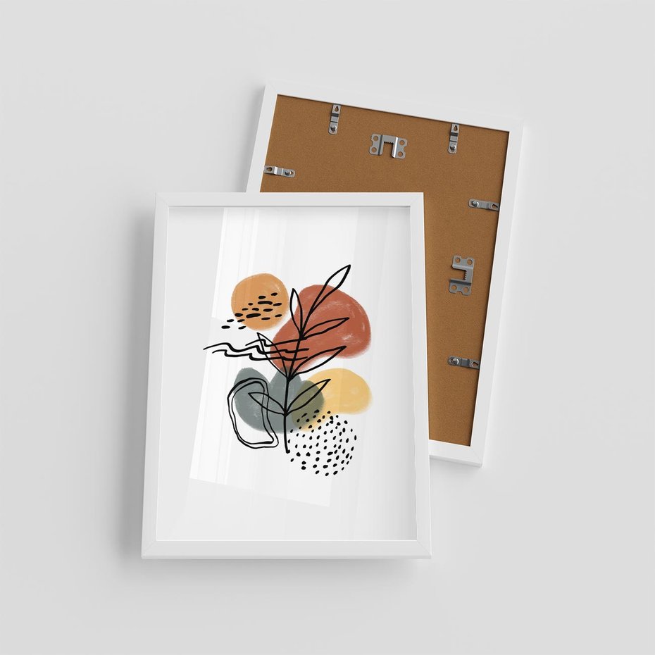 Plakat w ramie 30x40 - Bezgraniczne Przenikania - abstrakcja, sztuka nowoczesna - rama biała