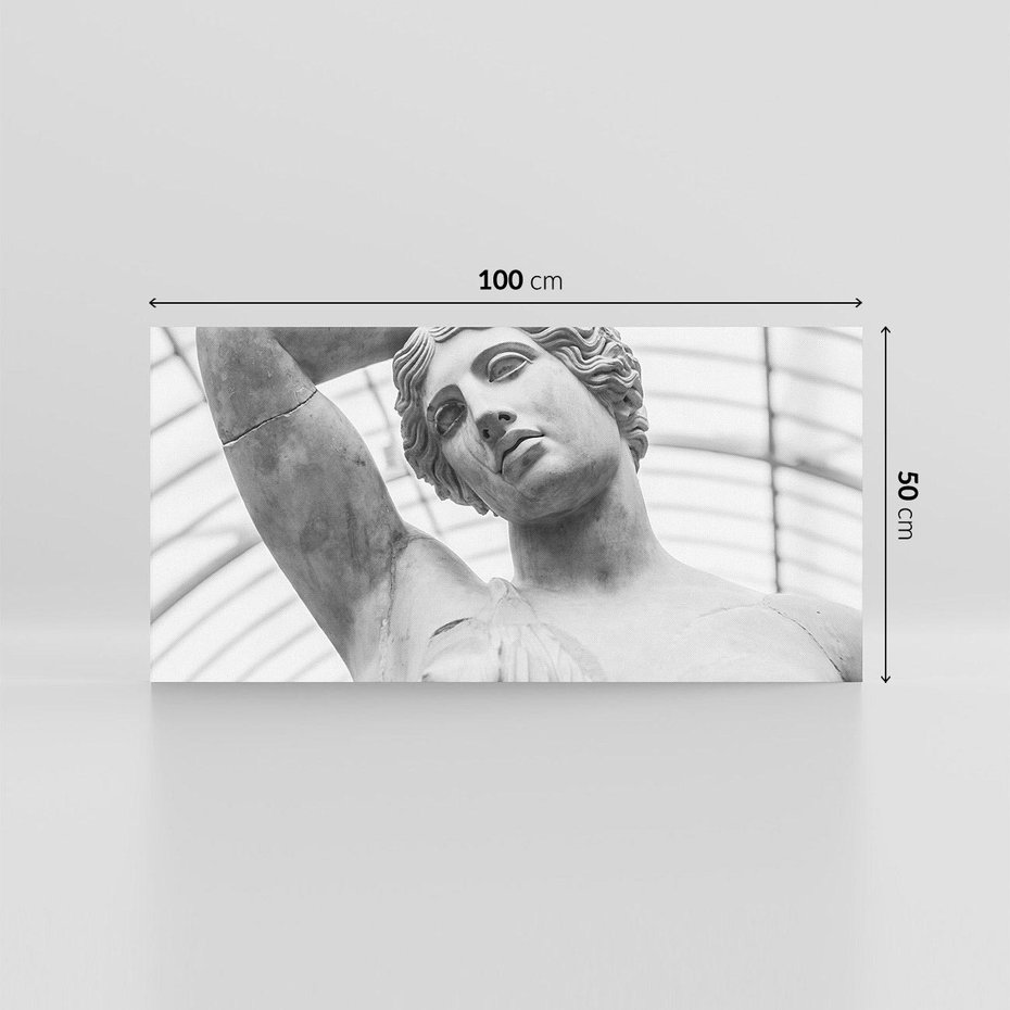Obraz na płótnie 100x50 - Zaklęta w Kamieniu - antyczna rzeźba kobiety na fotografii, czarno biała