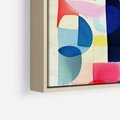 Obraz w ramie 120x80 - Księga Akwarelowych Przeniknięć - abstrakcyjny obraz, różne kolorowe kształty - rama drewno