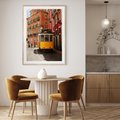 Plakat w ramie 30x40 - Urok tramwaju w Lizbonie - Lizbona, tramwaj - rama drewno