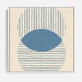 Obraz w ramie 80x80 - Wnętrza Refleksji - geometryczne kształty, koła - rama biała
