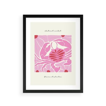 Plakat w ramie 30x40 - Rozświetlone Impresje - abstrakcyjny plakat, krab - rama czarna