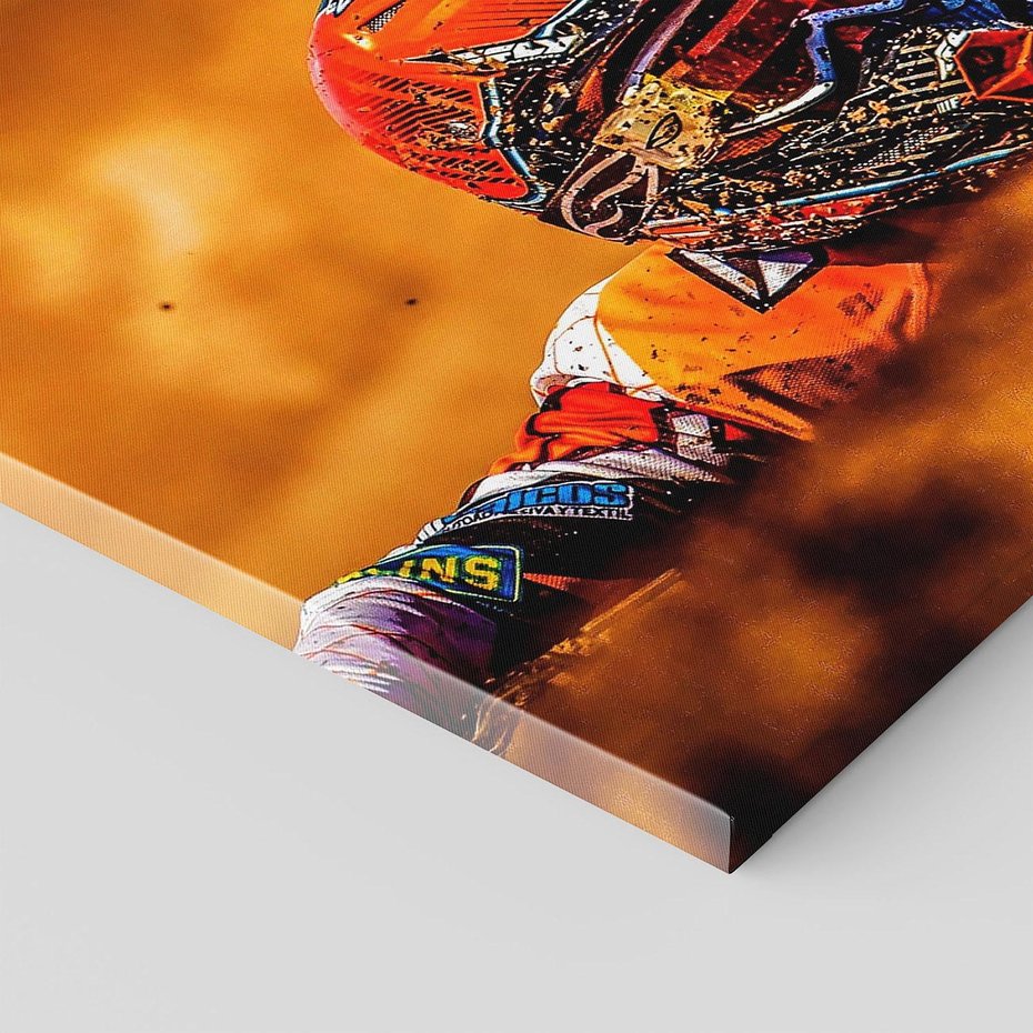 Obraz na płótnie 50x50 - Na Torze Wyścigowym Motocyklowe Zmagania - motocyklista, wyścig