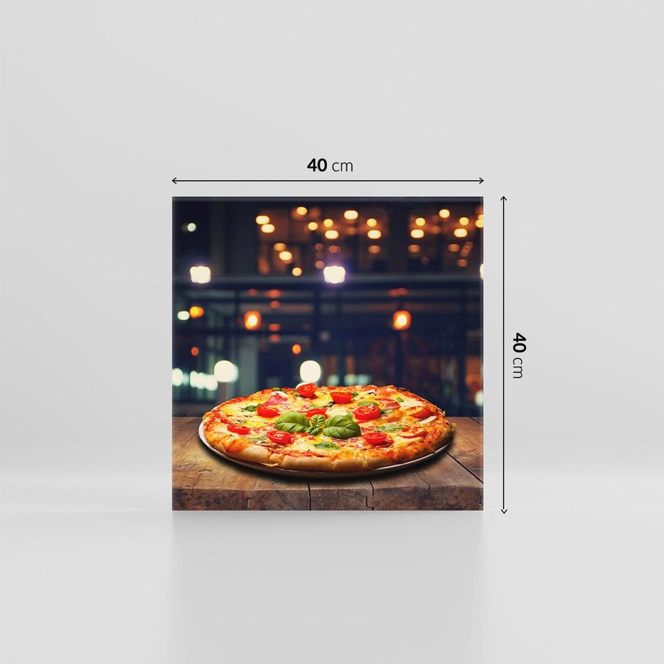 Obraz na płótnie 40x40 - Smak i tradycja - pizza, Włochy