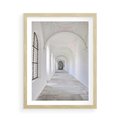 Plakat w ramie 50x70 - Architektoniczne Przejście - architektura, korytarz - rama drewno
