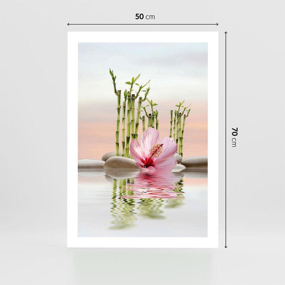 Plakat bez ramy 50x70 - Harmonia i relaks - spa, bambus