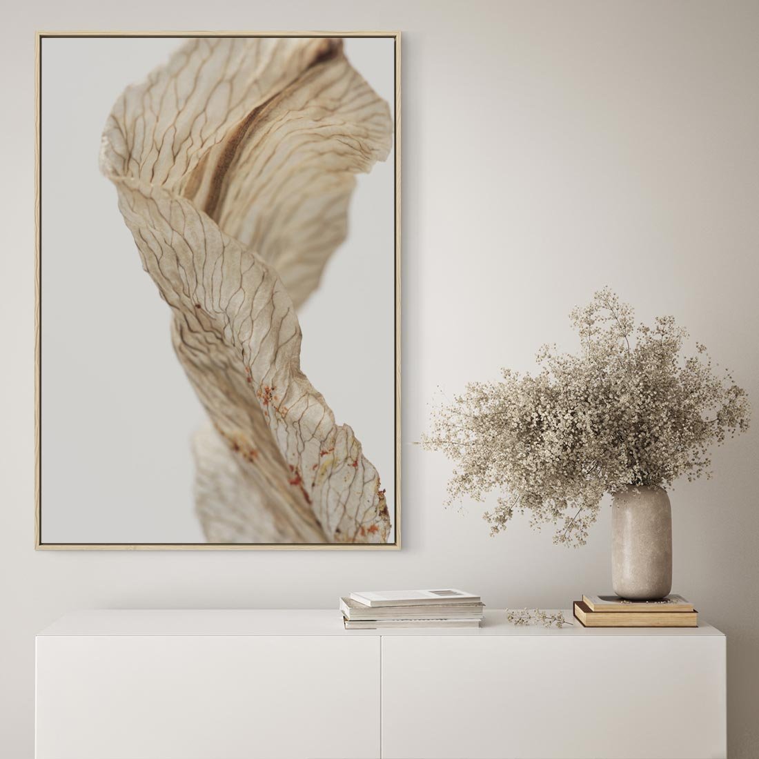 Obraz w ramie 70x100 - Suszone piękno - susz, suche - rama drewno