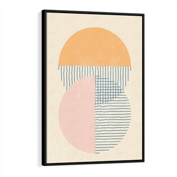 Obraz w ramie 50x70 - Migotliwe Wzory - geometryczne kształty, koła - rama czarna