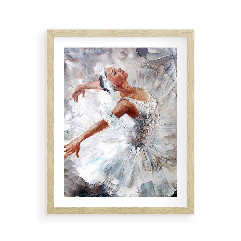 Plakat w ramie 40x50 - Baletowa Sztuka - balet, sztuka - rama drewno