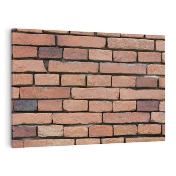 Obraz na płótnie 120x80 - Mur cegieł: industrialny urok - cegły, mur