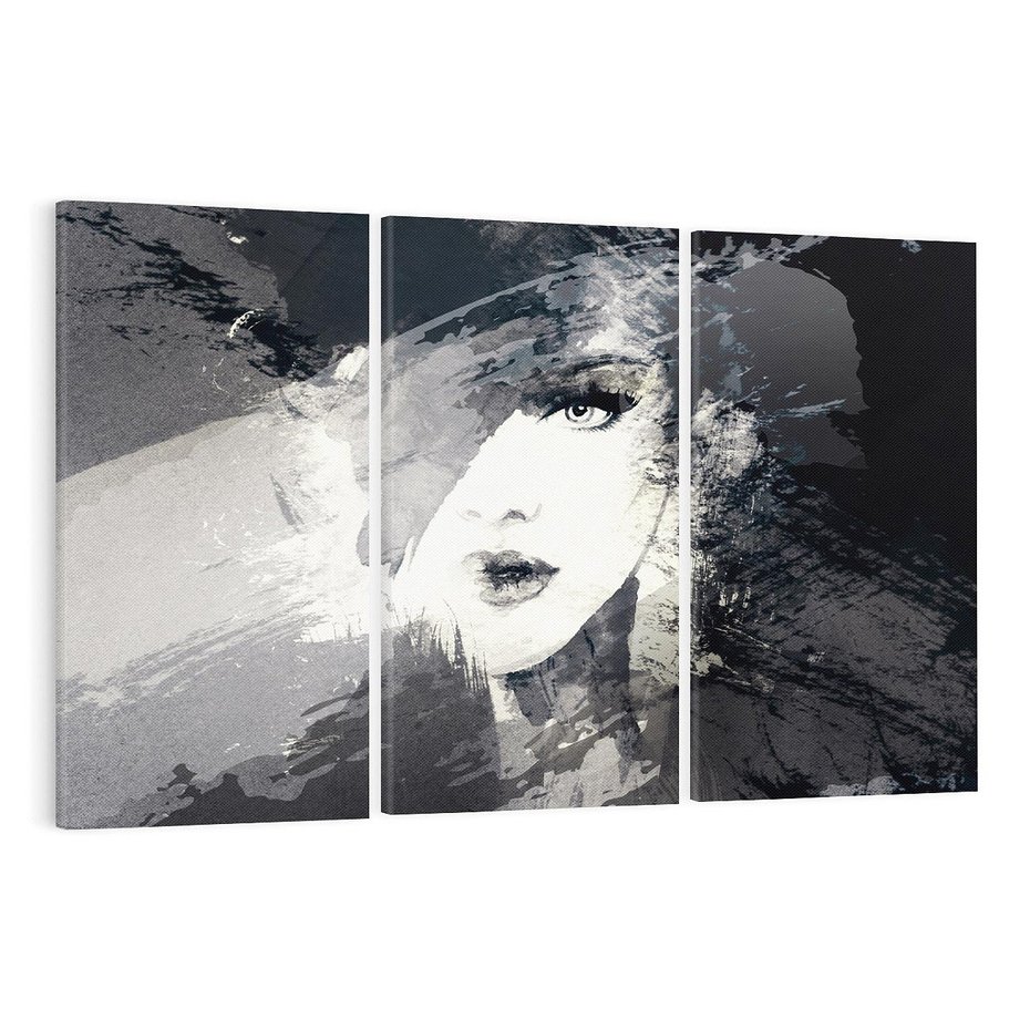 Obraz na płótnie 120x80 - Abstrakcyjna wizja kobiety - abstrakcja, kobieta