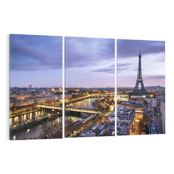 Obraz na płótnie 120x80 - Panorama Miasta Świateł - Paryż, panorama