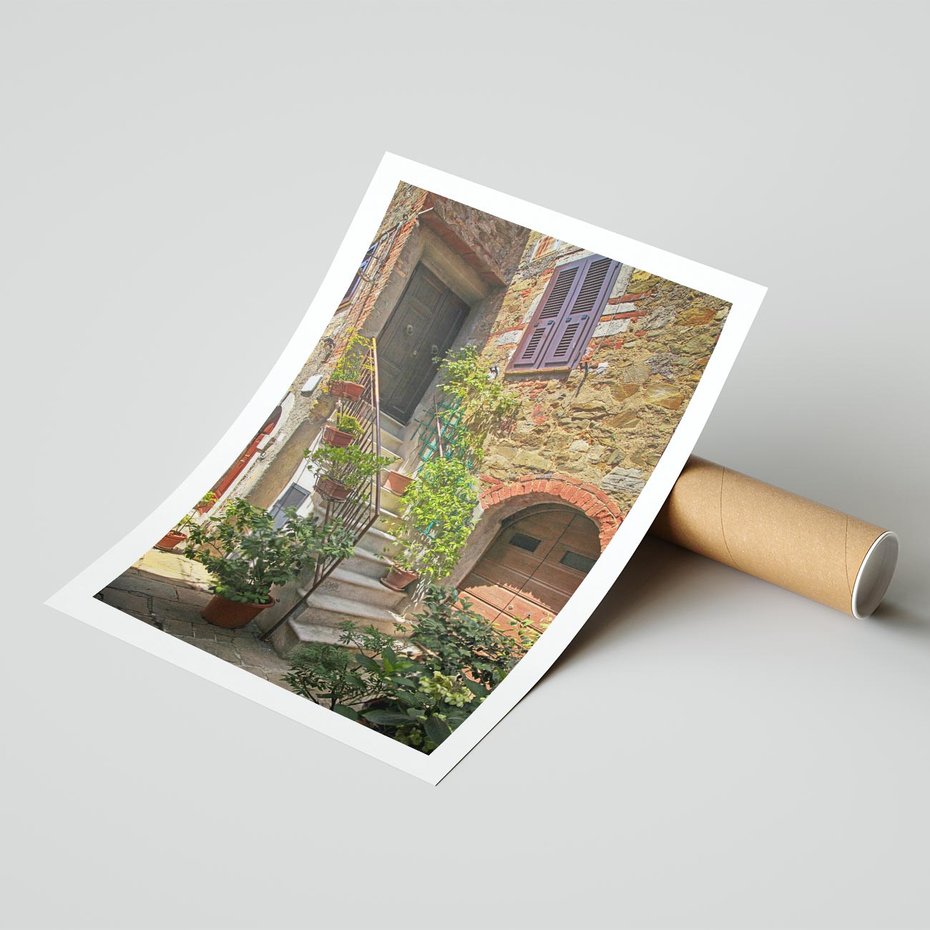 Plakat bez ramy 21x30 - Wznies się na wyżyny - schody, perspektywa